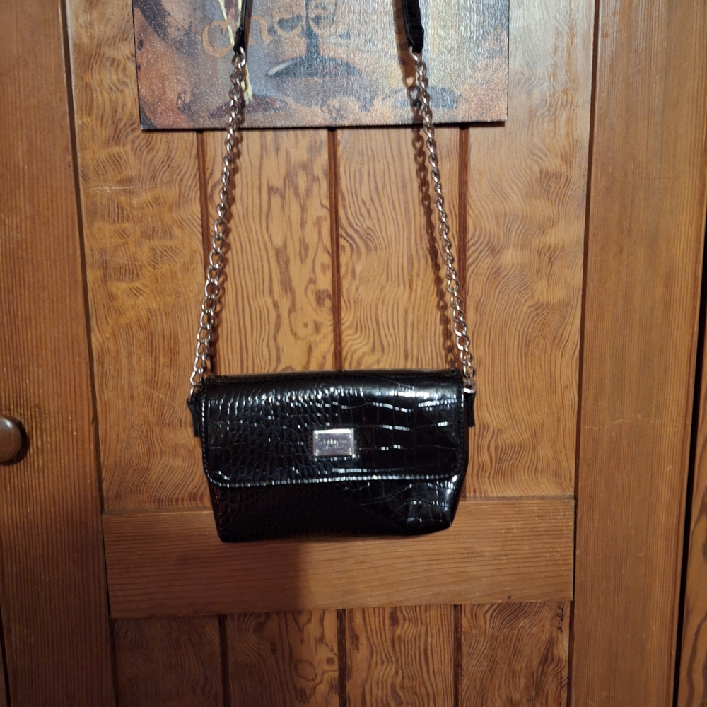 Guess Black Crossbody Bag with Chain Strap